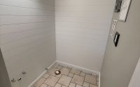 #Trim #Carpentry Carpentry Shiplap Bathroom Walls Installation
