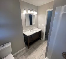 #Flooring #Tile #Bathroom Ceramic Tile Flooring in Bathroom Renovation