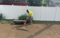 Dirt prep for seeding new lawn