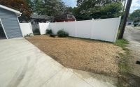 Lawn cleanup and grass planting