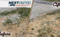 Remove gravel from grass