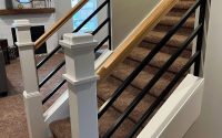 #Carpentry Custom staircase railing Installation